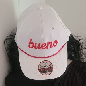 White and Red 'Bueno' Cap